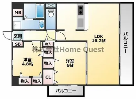 エクセレント・バーツ【3階】の間取り