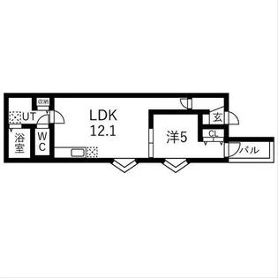 BC生駒B【2階】の間取り
