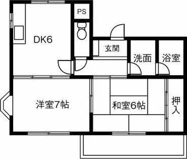 アーバンサイト【2D号室】の間取り