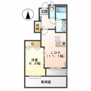 グリーン ドエル【1階】の間取り