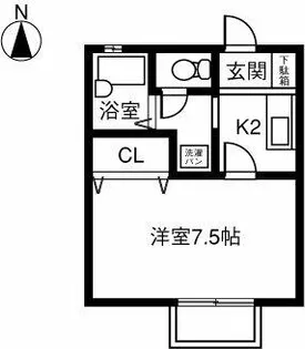 カーサ中央【205号室】の間取り
