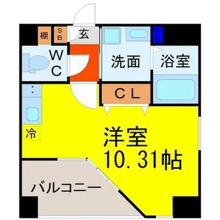GRANDUKE東別院crea【8階】の間取り