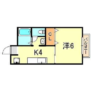 MCハイツ2・3【2階】の間取り