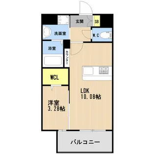 LIBTH箱崎宮前【8階】の間取り