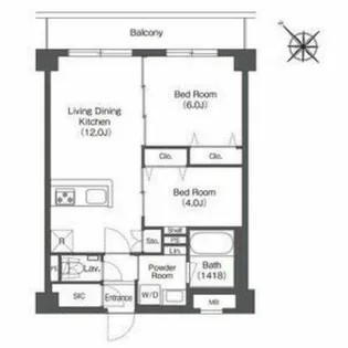 Hakata Station South【307号室】の間取り