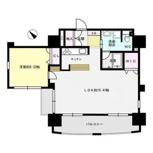 クレアランドマーク【13階】の間取り