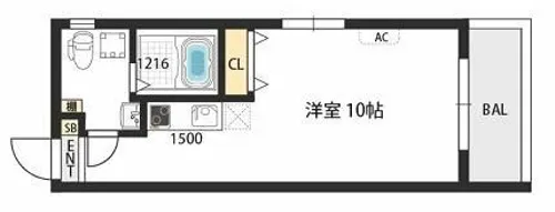 マーヴェリック堺東【203号室】の間取り