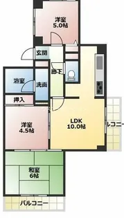 ソレイユ武庫川【5階】の間取り
