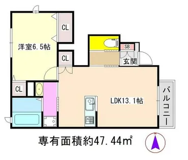 QBTⅧ【1階】の間取り