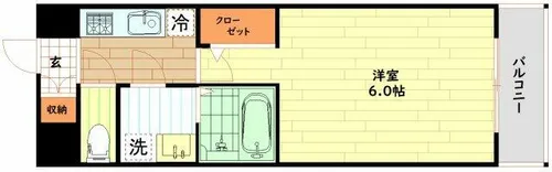 エスリード大阪プライムゲート【7階】の間取り