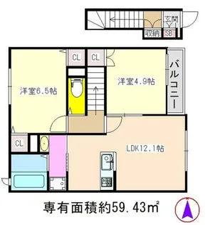 QBTⅧ【2階】の間取り