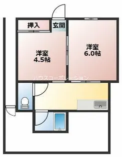 アースハイツ2【1階】の間取り