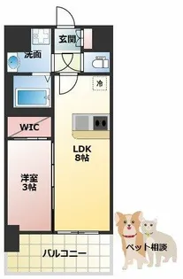 エスリードレジデンス玉造ザ・イースト【13階】の間取り