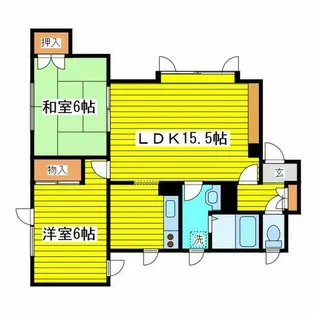 ノーブル伏古B【202号室】の間取り