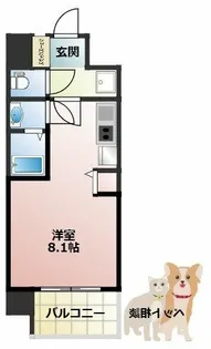 セレニテ十三ミラク【8階】の間取り