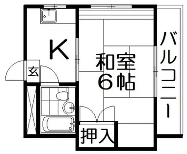 香里エムハイツ【3階】の間取り
