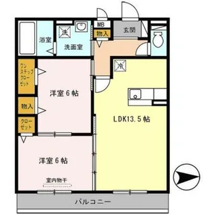 大阪府大阪市生野区田島1丁目【アパート】の間取り