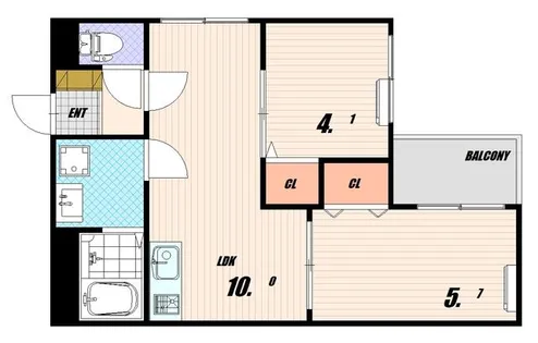 D porta violet【2階】の間取り