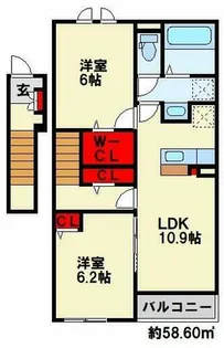 ニューライズ苅田 Ⅰ【2階】の間取り
