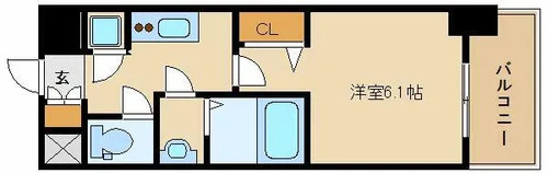 レジュールアッシュアーバンゲート【7階】の間取り