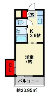 シャトレ紅梅【4階】の間取り