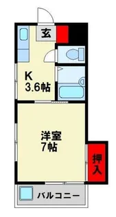 シャトレ紅梅【4階】の間取り