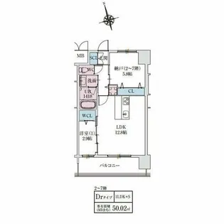 スプランディッドライズ新大阪ノース【6階】の間取り