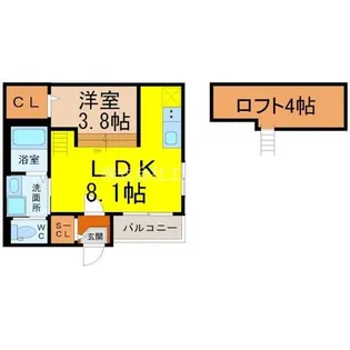愛知県名古屋市中川区外新町1丁目【アパート】の間取り
