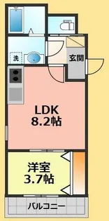 ジーメゾン東味鋺【2階】の間取り