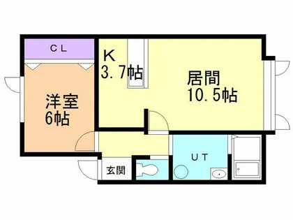 ベルン片倉【101号室】の間取り
