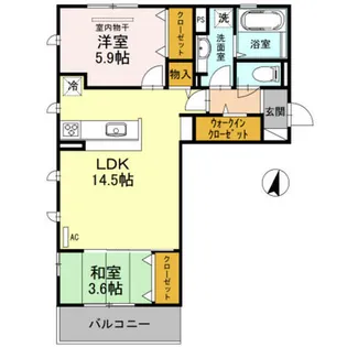 リ エストⅡ【3階】の間取り