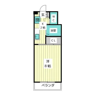 サンライズ高間【1階】の間取り