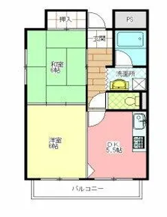 グランデ松原【2階】の間取り