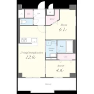 Pisces東比恵【7階】の間取り