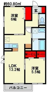 RESIDENZ小倉南【103号室】の間取り