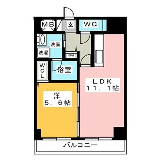 ラシュレ大須【4階】の間取り