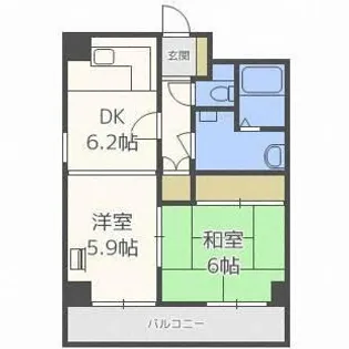 ビスタ麻生【801号室】の間取り