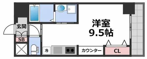 La CASA新深江【8階】の間取り