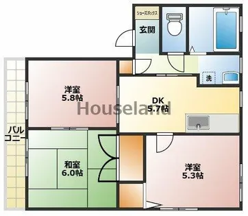 ジョイハイツマサキ【1階】の間取り