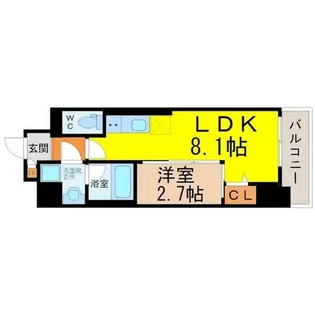 ポルタニグラ大須【9階】の間取り