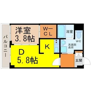 KDX千早レジデンス【2階】の間取り