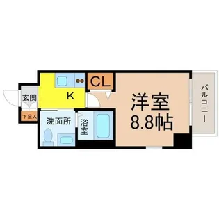 エステムプラザ名古屋栄プレミアム【7階】の間取り