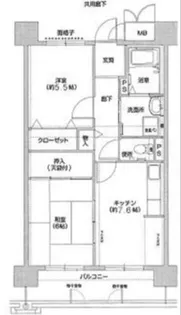 コーシャハイツ相生【2-410号室】の間取り