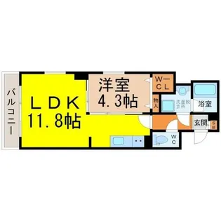 ポルタニグラ千種【6階】の間取り