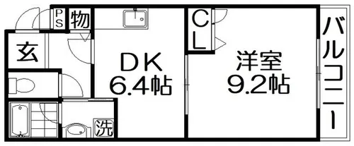 フジパレス池田【2階】の間取り