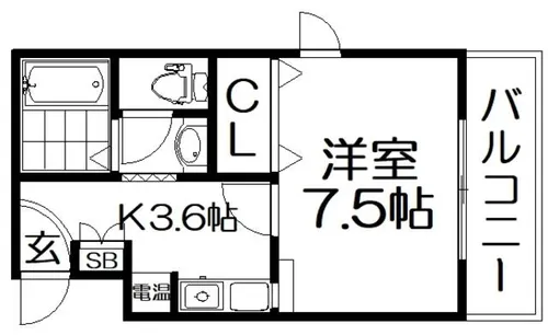 アーバンコート香里園【1階】の間取り
