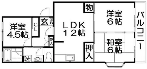 SACRA VIA【3階】の間取り