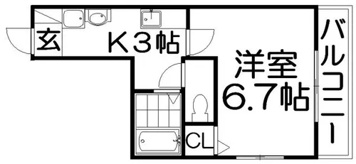 M’PLAZA香里壱番館【7階】の間取り