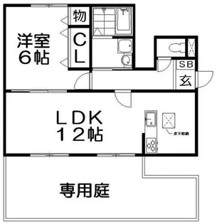 ゼフィランサス【1階】の間取り