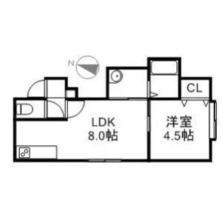 アドバンス北19条【106号室】の間取り